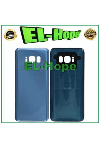 COPRI BATTERIA PER SAMSUNG GALAXY S8 SM-G950 VETRO SCOCCA CASE POSTERIORE BLU