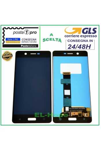 DISPLAY LCD PER NOKIA 5 N5 TA-1024 1027 1053 1044 1054 TOUCH SCREEN VETRO NERO