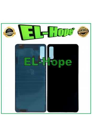 COPERCHIO BATTERIA PER SAMSUNG GALAXY A7 2018 SM-A750 BACK CASE POSTERIORE NERO