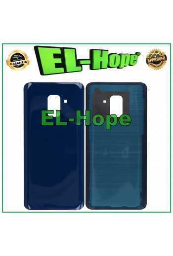 COPRI BATTERIA PER SAMSUNG GALAXY A8 2018 SM-A530 VETRO SCOCCA POSTERIORE BLU