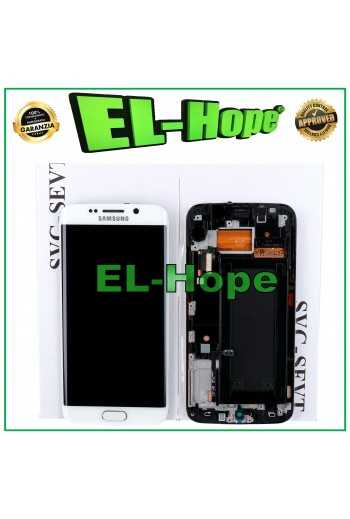 DISPLAY LCD ORIGINALE SAMSUNG GALAXY S6 EDGE SM-G925F TOUCH SCREEN BIANCO