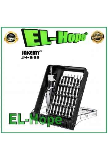 TOOL KIT JAKEMY JM-8189A SET 32 PUNTE CACCIAVITE GIRAVITE TORX PROFESSIONALE