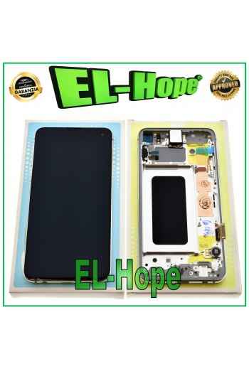 DISPLAY TOUCH + LCD ORIGINALE SERVICE SAMSUNG GALAXY S10E SM-G970F PRISM BIANCO