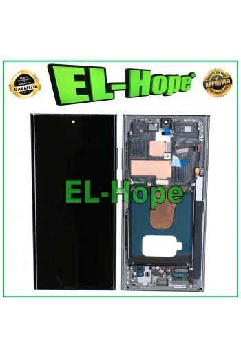 DISPLAY LCD OLED TOUCH + FRAME PER SAMSUNG GALAXY S23 ULTRA SM-S918 GREEN VERDE