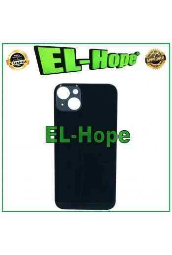 CASE VETRO SCOCCA POSTERIORE COPRI BATTERIA PER IPHONE 14 PLUS BIG HOLE NERO