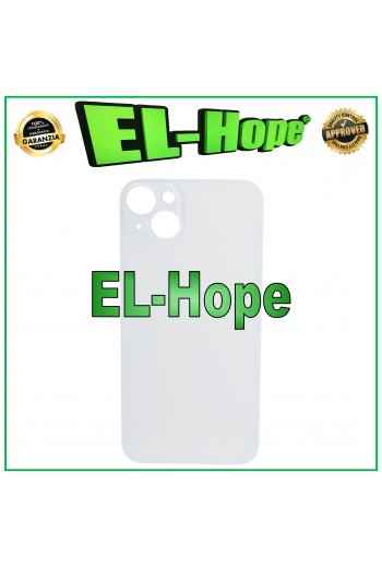 CASE VETRO SCOCCA POSTERIORE COPRI BATTERIA PER IPHONE 14 PLUS BIG HOLE BIANCO
