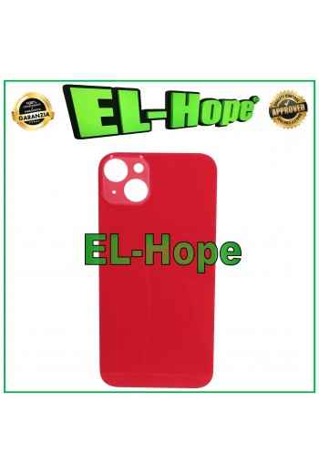 CASE VETRO SCOCCA POSTERIORE COPRI BATTERIA PER IPHONE 14 PLUS BIG HOLE ROSSO