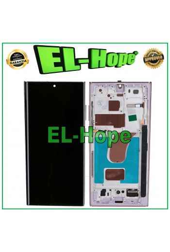 DISPLAY LCD TFT TOUCH SCREEN FRAME PER SAMSUNG GALAXY S23 ULTRA SM-S918 LAVENDER