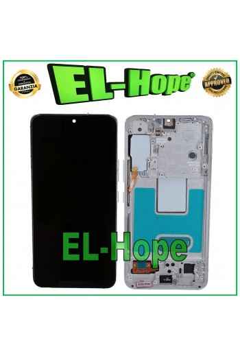 DISPLAY LCD TFT FRAME PER SAMSUNG GALAXY S22 2022 SM-S901 TOUCH BIANCO SILVER