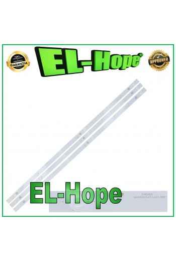 KIT 3 BARRE STRIP 6 LED PER TV 39" UNITED LB-C39X15-E7-A-G01-XRD1 AGS4911 L715mm