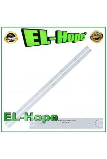 KIT 2 BARRE 6 LED PER TV 32" CHANGHONG RF-AB320E30-0601S-10 LB-C320X15 L595mm