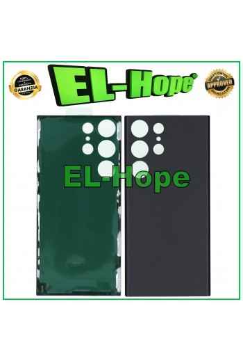 COPRI BATTERIA PER SAMSUNG GALAXY S23 ULTRA SM-S918 SCOCCA VETRO POSTERIORE NERO