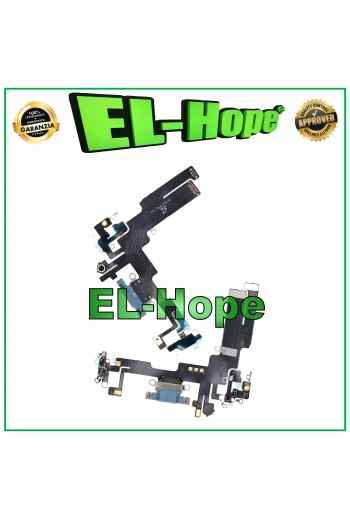 CONNETTORE RICARICA PER APPLE iPhone 14 FLAT FLEX MICROFONO DI CARICA BLU
