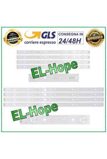 KIT 8 BARRE LED PER TV LG 43" SW43D09R / SW43D09L ZC22AG-02 43D3503V3W L331 L427