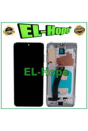 DISPLAY LCD TFT + FRAME PER SAMSUNG GALAXY S20 SM-G980 G981 TOUCH VETRO BIANCO