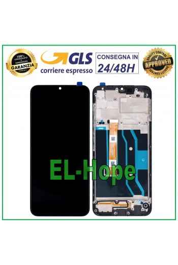 DISPLAY LCD + FRAME PER OPPO REALME NARZO 30A RMX3171 TOUCH SCREEN VETRO NERO
