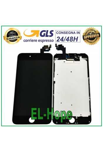 DISPLAY LCD PER APPLE IPHONE 6 PLUS TOUCH SCREEN VETRO NERO PARI ORIGINALE