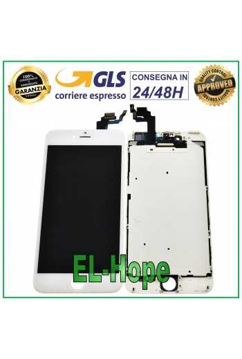 DISPLAY LCD PER APPLE IPHONE 6 PLUS TOUCH SCREEN VETRO BIANCO PARI ORIGINALE