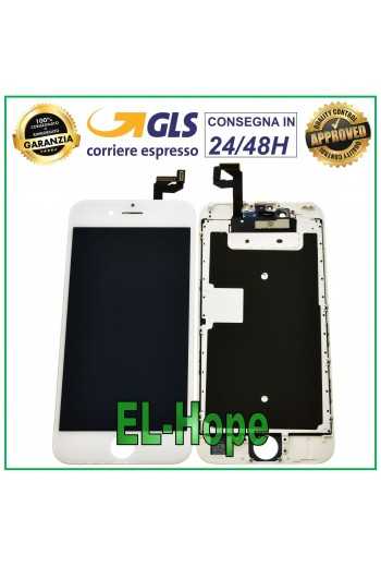 DISPLAY LCD PER APPLE IPHONE 6S TOUCH SCREEN VETRO SCHERMO BIANCO PARI ORIGINALE