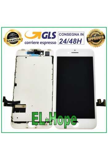 DISPLAY LCD PER APPLE IPHONE 7 7G TOUCH SCREEN VETRO BIANCO PARI ORIGINALE