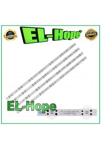 KIT 4 BARRE STRIP 7 LED PER TV 50" LG LGIT-Y19-50UM75 LGIT-Y19-50UM73 PC65486A