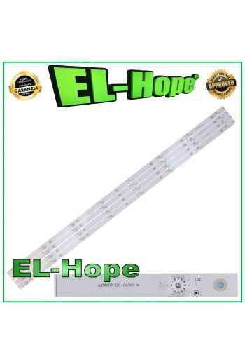 KIT 4 BARRE STRIP 8 LED PER TV 43" HISENSE JLD42581330-003AS-M L780mm 3 PIN