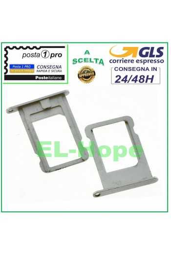 SLOT CARRELLO VANO PORTA NANO SIM CARD ALLOGGIO SCHEDA APPLE IPHONE 5S SILVER