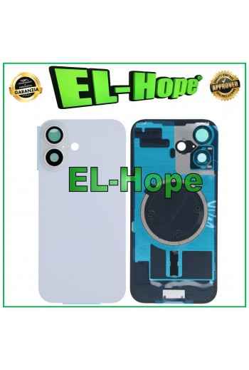 CASE VETRO SCOCCA POSTERIORE BACK COVER + MAGSAFE PER APPLE IPHONE 16 BIANCO