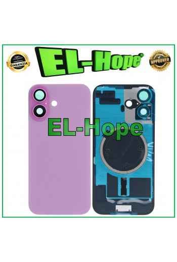 CASE VETRO SCOCCA POSTERIORE BACK COVER + MAGSAFE PER APPLE IPHONE 16 ROSA PINK