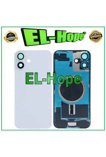 CASE VETRO SCOCCA POSTERIORE BACK COVER + MAGSAFE PER IPHONE 16 PLUS BIANCO
