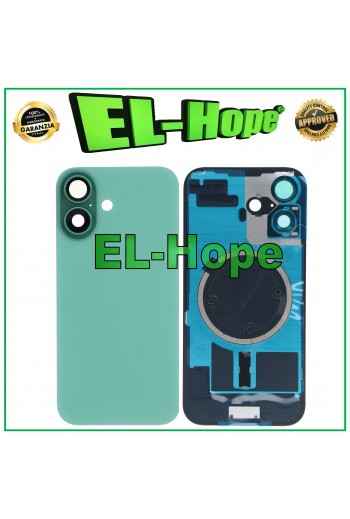 CASE VETRO SCOCCA POSTERIORE BACK COVER MAGSAFE PER APPLE IPHONE 16 VERDE ACQUA