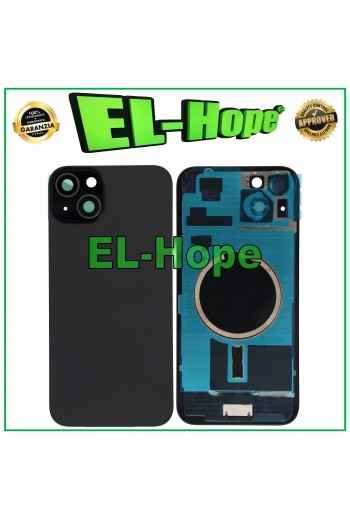CASE VETRO SCOCCA POSTERIORE BACK COVER + MAGSAFE PER APPLE IPHONE 15 PLUS NERO