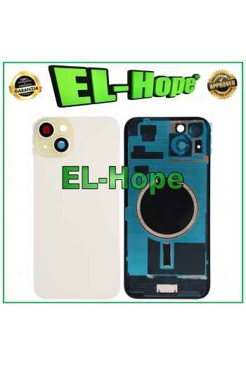 CASE VETRO SCOCCA POSTERIORE BACK COVER MAGSAFE PER APPLE IPHONE 15 PLUS GIALLO
