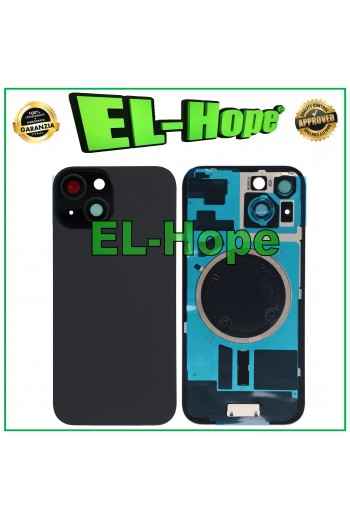 CASE VETRO SCOCCA POSTERIORE BACK COVER + MAGSAFE PER IPHONE 15 NERO