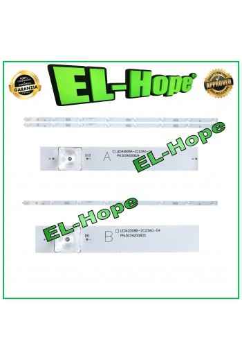 KIT 3 BARRE STRIP 8 LED PER TV HAIER LED42D08A-ZC23AG-04 / LED42D08B-ZC23AG-04