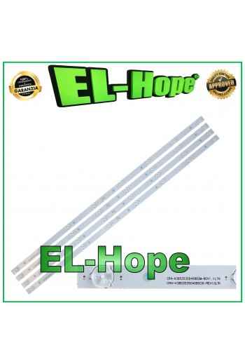 KIT 4 BARRE 8 LED PER TV 39" CHANGHONG CRH-K385353504085C8 K3853535040883M REV1