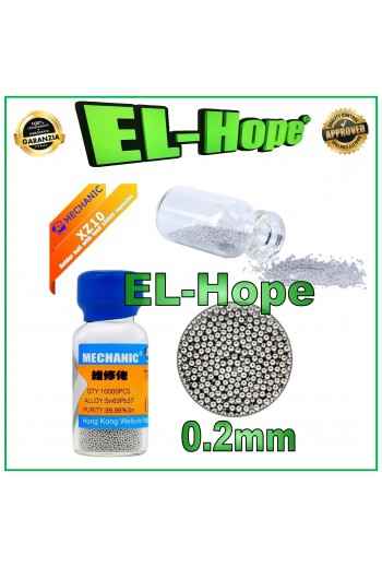 PALLINE DI STAGNO 0.2mm MECHANIC SOLDER BALLS XZ10 PER REBALLING BGA SALDATURA 