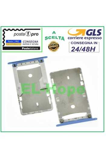 SLOT CARRELLO LETTORE VANO SCHEDA MICRO SIM + SD XIAOMI REDMI NOTE 4X CELESTE