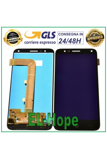 DISPLAY LCD ALCATEL POP 4 OT-5051D OT 5051X TOUCH SCREEN VETRO ASSEMBLATO NERO