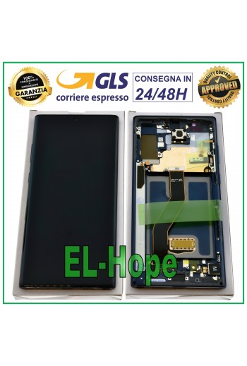 DISPLAY LCD ORIGINALE SAMSUNG GALAXY NOTE 10 PLUS SM-N975 F TOUCH SCREEN NERO
