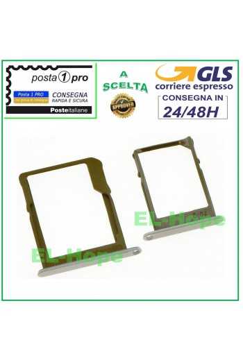 SLOT CARRELLO VANO SCHEDA SIM + MICRO SD PER SAMSUNG GALAXY A5 SM A500 F BIANCO 