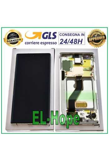 DISPLAY LCD ORIGINALE SAMSUNG GALAXY NOTE 10 SM-N970 N970F TOUCH SCREEN BIANCO