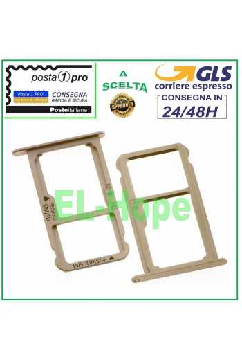 SLOT CARRELLO VANO SCHEDA NANO SIM MICRO SD HUAWEI MATE 9 MHA-L29 L09 ORO GOLD