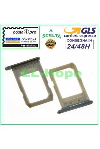 SLOT CARRELLO PORTA SCHEDA NANO SIM SAMSUNG GALAXY S6 EDGE PLUS SM G928 F GRIGIO