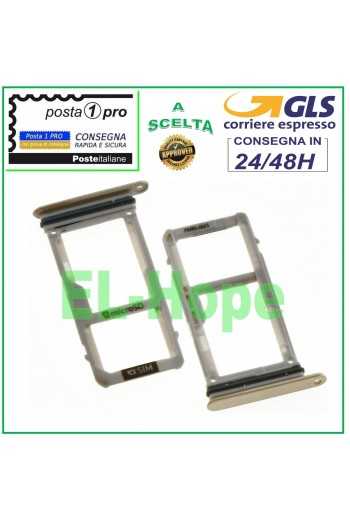 SLOT CARRELLO VANO SCHEDA NANO SIM MICRO SD SAMSUNG GALAXY A3 2017 A320 F ORO