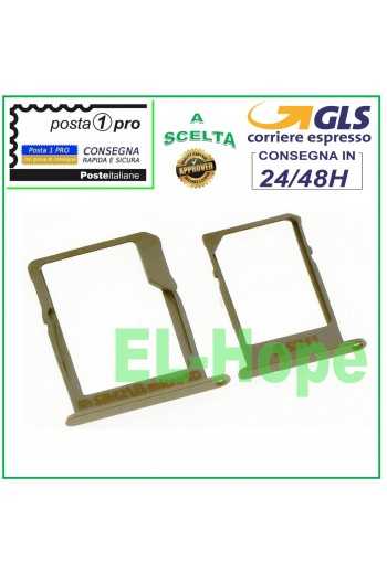 SLOT CARRELLO VANO PORTA SCHEDA SIM + MICRO SD SAMSUNG GALAXY A5 SM A500 F ORO