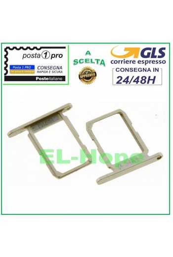 SLOT CARRELLO VANO PORTA NANO SIM CARD SCHEDA SAMSUNG GALAXY S6 G920F ORO GOLD