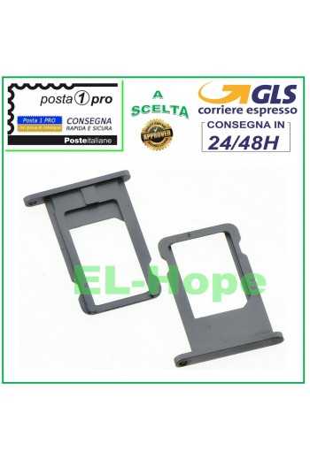 SLOT CARRELLO VANO PORTA NANO SIM CARD ALLOGGIO SCHEDA APPLE IPHONE 6 6G GRIGIO