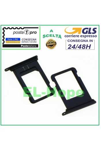 SLOT CARRELLO VANO PORTA NANO SIM CARD SCHEDA PER APPLE IPHONE 8 8G 8+ PLUS NERO