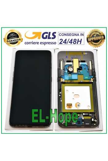 DISPLAY LCD ORIGINALE SAMSUNG GALAXY A80 SM-A805 SM-A805F TOUCH SCREEN NERO